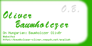 oliver baumholczer business card